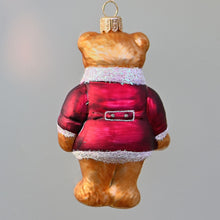 Lade das Bild in den Galerie-Viewer, Bär Mundgeblasener Weihnachtsschmuck Kunsthandel Rueckeshaeuser