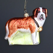 Lade das Bild in den Galerie-Viewer, Bernhardiner Mundgeblasener Weihnachtsschmuck Kunsthandel Rueckeshaeuser