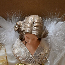 Lade das Bild in den Galerie-Viewer, Bezaubernder Engel auch als "Tree Topper", 24 cm Weihnachtsdekoration Kunsthandel Rueckeshaeuser