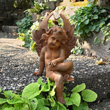 Lade das Bild in den Galerie-Viewer, Bezaubernder, sitzender Engel Gartendekoration Kunsthandel Rueckeshaeuser