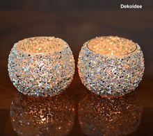 Lade das Bild in den Galerie-Viewer, Bezauberndes kleines Windlicht "Silver-Diamond" Windlicht Kunsthandel Rueckeshaeuser