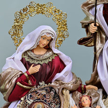 Lade das Bild in den Galerie-Viewer, Große heilige Familie im Stil neapolitanischer Krippenfiguren Weihnachtsdekoration Kunsthandel Rueckeshaeuser