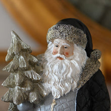 Lade das Bild in den Galerie-Viewer, Großer Santa mit Weihnachtsbaum, Höhe XX cm Mundgeblasener Weihnachtsschmuck Kunsthandel Rueckeshaeuser