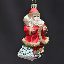 Lade das Bild in den Galerie-Viewer, Großer Weihnachtsmann aus Lauscha Mundgeblasener Weihnachtsschmuck Kunsthandel Rueckeshaeuser