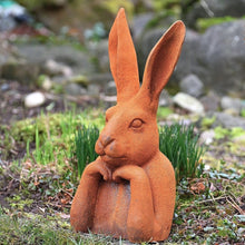 Lade das Bild in den Galerie-Viewer, Hasenbüste aus Gusseisen Gartendekoration Kunsthandel Rueckeshaeuser