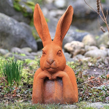 Lade das Bild in den Galerie-Viewer, Hasenbüste aus Gusseisen Gartendekoration Kunsthandel Rueckeshaeuser