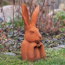 Lade das Bild in den Galerie-Viewer, Hasenbüste aus Gusseisen Gartendekoration Kunsthandel Rueckeshaeuser