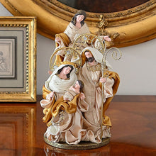 Lade das Bild in den Galerie-Viewer, Heilige Familie im Stil neapolitanischer Krippenfiguren, XX cm Weihnachtsdekoration Kunsthandel Rueckeshaeuser