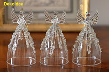 Lade das Bild in den Galerie-Viewer, Juwelen Glasengel mit Buch, 13 cm Weihnachtsdekoration Kunsthandel Rueckeshaeuser