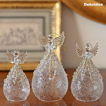 Lade das Bild in den Galerie-Viewer, Juwelen Glasengel mit Herz, 13 cm Weihnachtsdekoration Kunsthandel Rueckeshaeuser