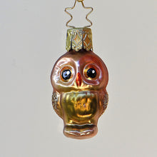 Lade das Bild in den Galerie-Viewer, Kleine Eule Mundgeblasener Weihnachtsschmuck Kunsthandel Rueckeshaeuser