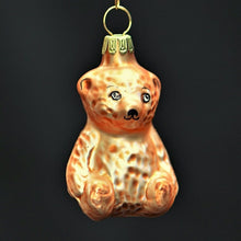 Lade das Bild in den Galerie-Viewer, Kleiner Teddy Bär Mundgeblasener Weihnachtsschmuck Kunsthandel Rueckeshaeuser