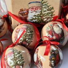 Lade das Bild in den Galerie-Viewer, Kugelbox "Nikolaus" mit 14 Kugeln Weihnachtskugel Kunsthandel Rueckeshaeuser