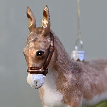 Lade das Bild in den Galerie-Viewer, Liebevolles Eselchen Mundgeblasener Weihnachtsschmuck Kunsthandel Rueckeshaeuser