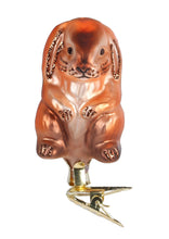 Lade das Bild in den Galerie-Viewer, Häslein Mundgeblasener Weihnachtsschmuck Kunsthandel Rueckeshaeuser