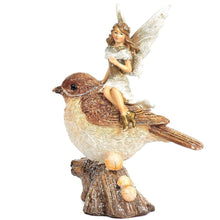 Lade das Bild in den Galerie-Viewer, Märchenhafte Fee, die auf einem Vogel reitet Weihnachtsbaumschmuck Kunsthandel Rueckeshaeuser

