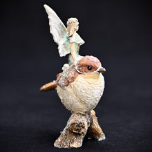 Lade das Bild in den Galerie-Viewer, Märchenhafte Fee einen Vogel reitend Weihnachtsbaumschmuck Kunsthandel Rueckeshaeuser