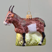 Lade das Bild in den Galerie-Viewer, Reizende Ziege Mundgeblasener Weihnachtsschmuck Kunsthandel Rueckeshaeuser