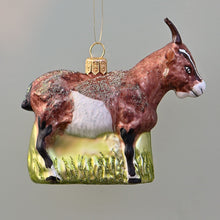 Lade das Bild in den Galerie-Viewer, Reizende Ziege Mundgeblasener Weihnachtsschmuck Kunsthandel Rueckeshaeuser
