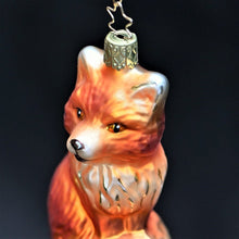 Lade das Bild in den Galerie-Viewer, Schlauer Fuchs Mundgeblasener Weihnachtsschmuck Kunsthandel Rueckeshaeuser