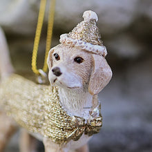 Lade das Bild in den Galerie-Viewer, Weihnachtshund Lola Weihnachtsbaumschmuck Kunsthandel Rueckeshaeuser