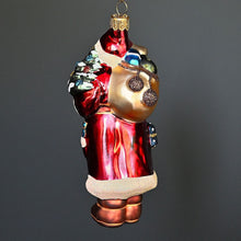 Lade das Bild in den Galerie-Viewer, Weihnachtsmann mit Tannenbaum und vielen Geschenken Mundgeblasener Weihnachtsschmuck Kunsthandel Rueckeshaeuser