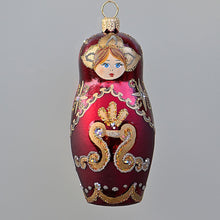 Lade das Bild in den Galerie-Viewer, Wunderschöne Matrjoschka Mundgeblasener Weihnachtsschmuck Kunsthandel Rueckeshaeuser