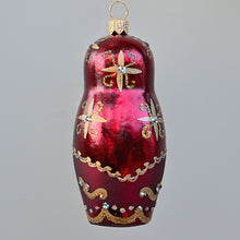 Lade das Bild in den Galerie-Viewer, Wunderschöne Matrjoschka Mundgeblasener Weihnachtsschmuck Kunsthandel Rueckeshaeuser