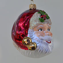 Lade das Bild in den Galerie-Viewer, Wunderschöner Santa Kopf Mundgeblasener Weihnachtsschmuck Kunsthandel Rueckeshaeuser