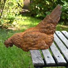 Lade das Bild in den Galerie-Viewer, Wunderschönes Huhn aus Gusseisen Gartendekoration Kunsthandel Rueckeshaeuser