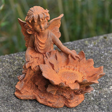Lade das Bild in den Galerie-Viewer, Zauberhafte Fee mit Blütenschale Gartendekoration Kunsthandel Rueckeshaeuser