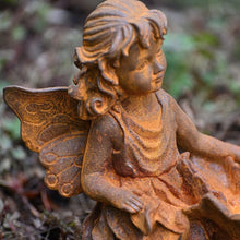 Lade das Bild in den Galerie-Viewer, Zauberhafte Fee mit Blütenschale Gartendekoration Kunsthandel Rueckeshaeuser