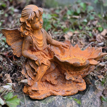 Lade das Bild in den Galerie-Viewer, Zauberhafte Fee mit Blütenschale Gartendekoration Kunsthandel Rueckeshaeuser