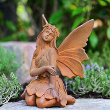 Lade das Bild in den Galerie-Viewer, Zauberhafte, knienede Fee, Arm angewinkelt Gartendekoration Kunsthandel Rueckeshaeuser