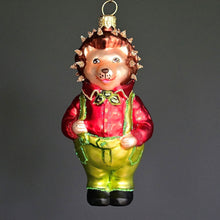 Lade das Bild in den Galerie-Viewer, Zauberhafter Igel "Mecki" Mundgeblasener Weihnachtsschmuck Kunsthandel Rueckeshaeuser