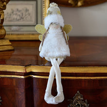 Lade das Bild in den Galerie-Viewer, Zauberhaftes Engelchen in weiß Mundgeblasener Weihnachtsschmuck Kunsthandel Rueckeshaeuser