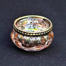 Lade das Bild in den Galerie-Viewer, 4er-Set kleines Windlicht im Vintage-Look / zartes rosé Windlicht Kunsthandel Rueckeshaeuser