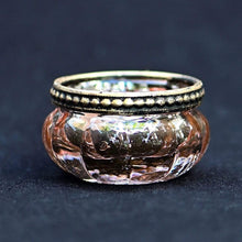 Lade das Bild in den Galerie-Viewer, 4er-Set kleines Windlicht im Vintage-Look / zartes rosé Windlicht Kunsthandel Rueckeshaeuser