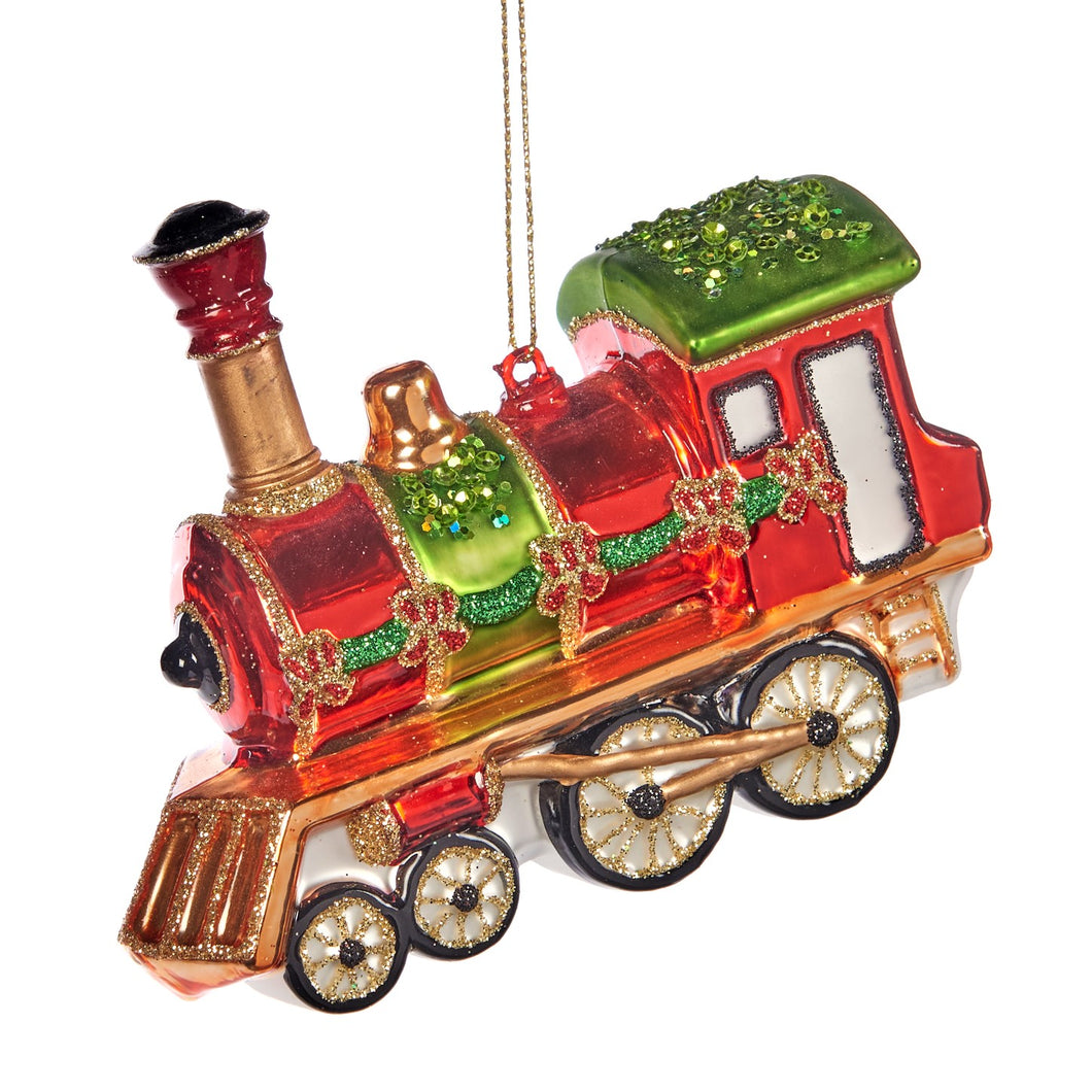 Weihnachtliche Lokomotive, zum Hängen und zum Stellen