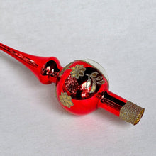 Lade das Bild in den Galerie-Viewer, Christbaumspitze rot aus Glas Mundgeblasener Weihnachtsschmuck Kunsthandel Rueckeshaeuser