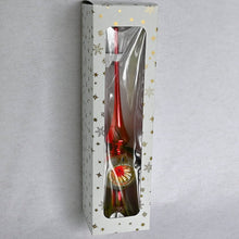 Lade das Bild in den Galerie-Viewer, Christbaumspitze rot aus Glas Mundgeblasener Weihnachtsschmuck Kunsthandel Rueckeshaeuser