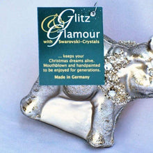 Lade das Bild in den Galerie-Viewer, Exklusiver Elefant mit Swarovski-Steinen / silber Mundgeblasener Weihnachtsschmuck Kunsthandel Rueckeshaeuser