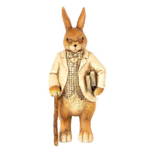 Lade das Bild in den Galerie-Viewer, Gentlemen Hase mit Büchern Osterdekoration Kunsthandel Rueckeshaeuser