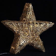 Lade das Bild in den Galerie-Viewer, Großer LED Metallweihnachtsstern Weihnachtsdekoration Kunsthandel Rueckeshaeuser