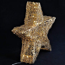 Lade das Bild in den Galerie-Viewer, Großer LED Metallweihnachtsstern Weihnachtsdekoration Kunsthandel Rueckeshaeuser