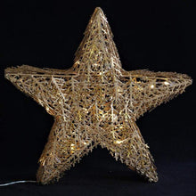 Lade das Bild in den Galerie-Viewer, Großer LED Metallweihnachtsstern Weihnachtsdekoration Kunsthandel Rueckeshaeuser