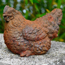 Lade das Bild in den Galerie-Viewer, Huhn aus Gusseisen Gartendekoration Kunsthandel Rueckeshaeuser