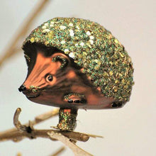 Lade das Bild in den Galerie-Viewer, Igel auf Clip Mundgeblasener Weihnachtsschmuck Kunsthandel Rueckeshaeuser