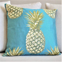 Lade das Bild in den Galerie-Viewer, Kissenhülle "Ananas" 55 x 55 cm Kissen Kunsthandel Rueckeshaeuser