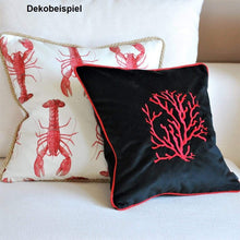 Lade das Bild in den Galerie-Viewer, Kissenhülle "Koralle" 45 x 45 cm Kissen Kunsthandel Rueckeshaeuser